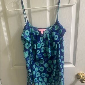 Blue and Green Lilly Pulitzer top. EUC